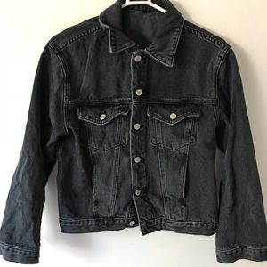 Brandy Melville Betsey Black Washed Denim Jacket
